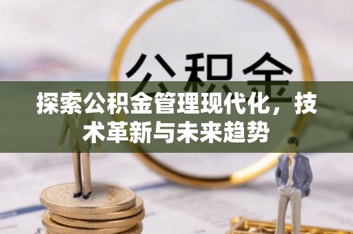 旺苍探索公积金管理现代化，技术革新与未来趋势