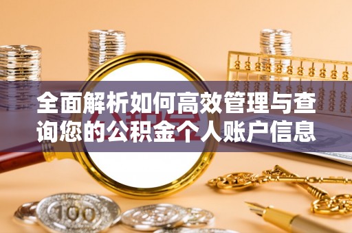 旺苍全面解析如何高效管理与查询您的公积金个人账户信息