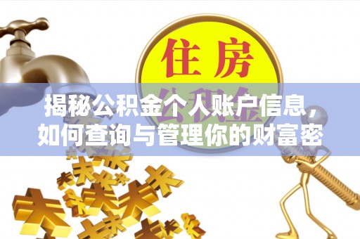 旺苍揭秘公积金个人账户信息，如何查询与管理你的财富密码