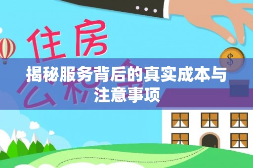 旺苍揭秘服务背后的真实成本与注意事项