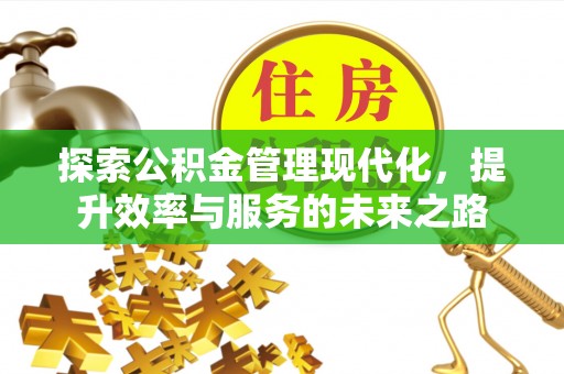 旺苍探索公积金管理现代化，提升效率与服务的未来之路